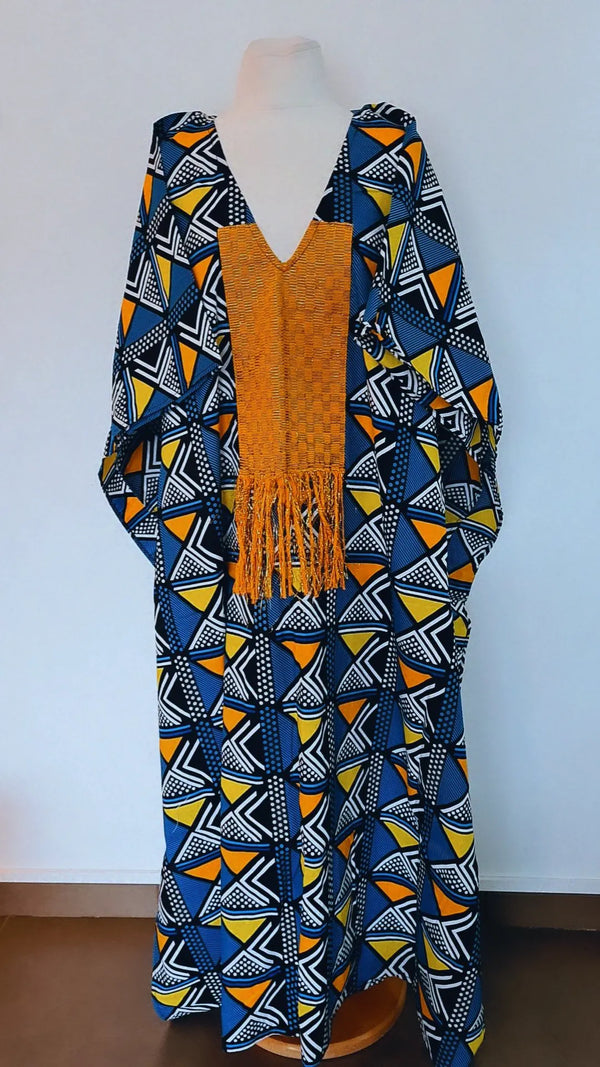 Boubou Africain Femme Robe Multicolore | L'ATELIER WAX DE CLARISSE