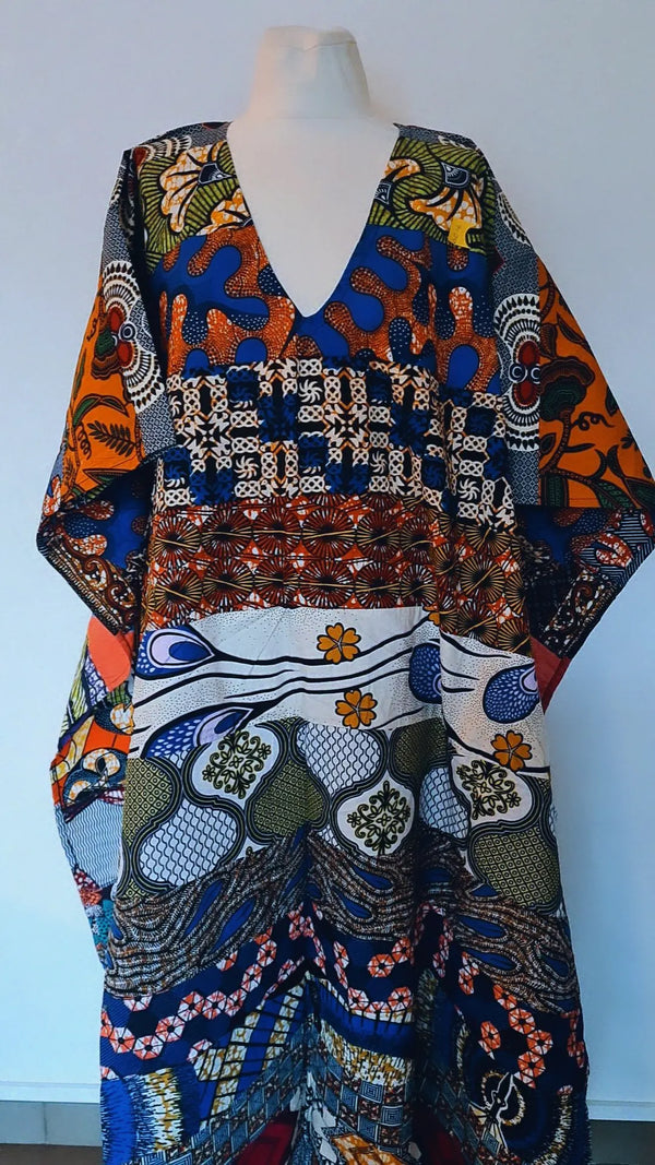 Boubou Africain Multicolore Tissus | L'ATELIER WAX DE CLARISSE