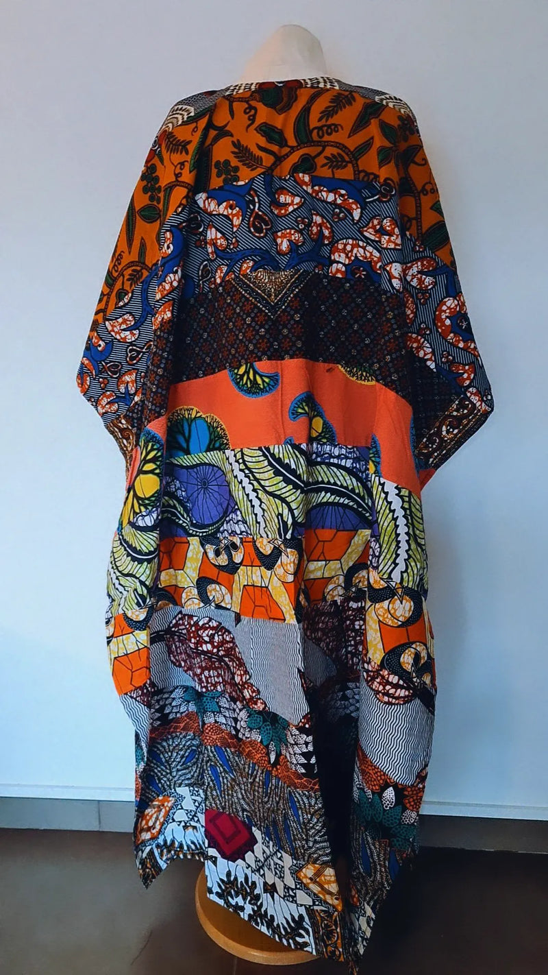 Boubou Africain Multicolore Tissus | L'ATELIER WAX DE CLARISSE